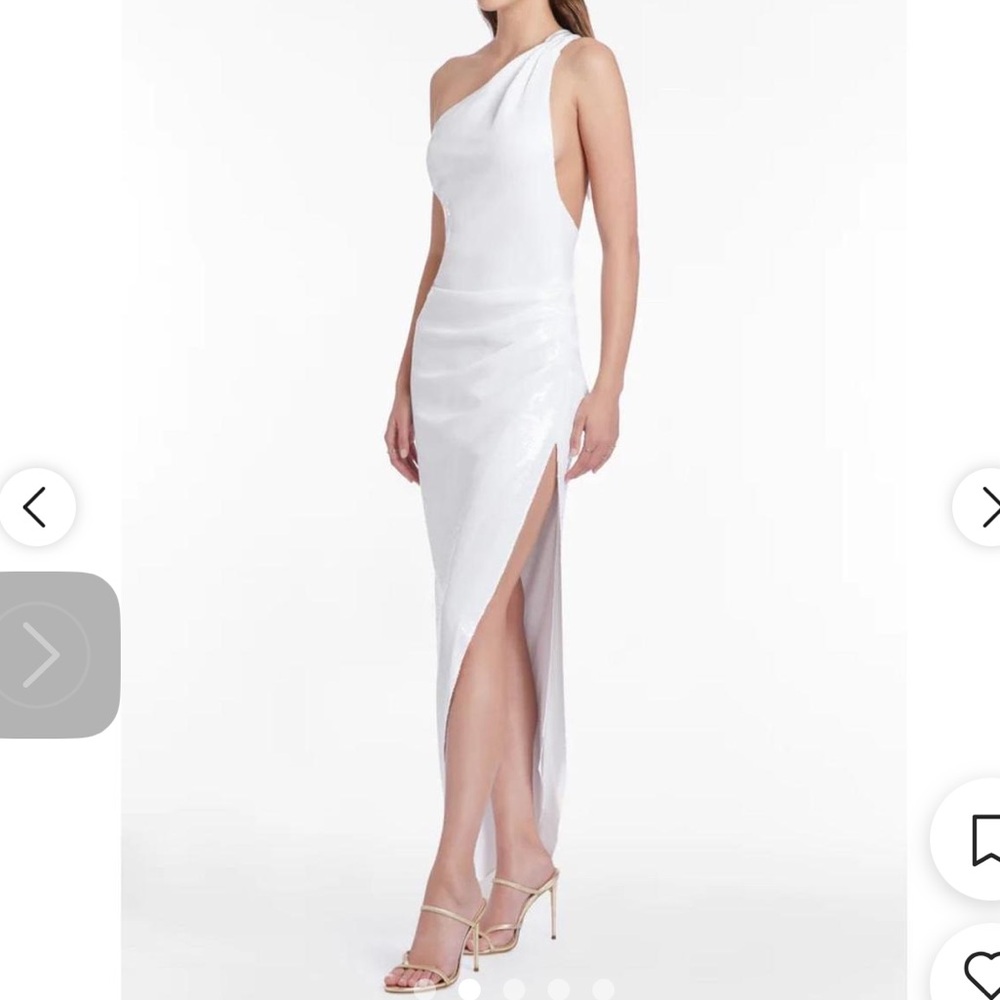 JAIDA White SEQUIN MAXI DRESS Amanda Uprichard XS